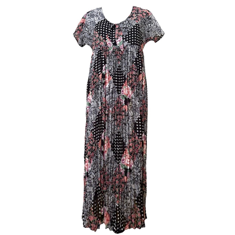 Vintage ‘80s flowy floral print maxi dress